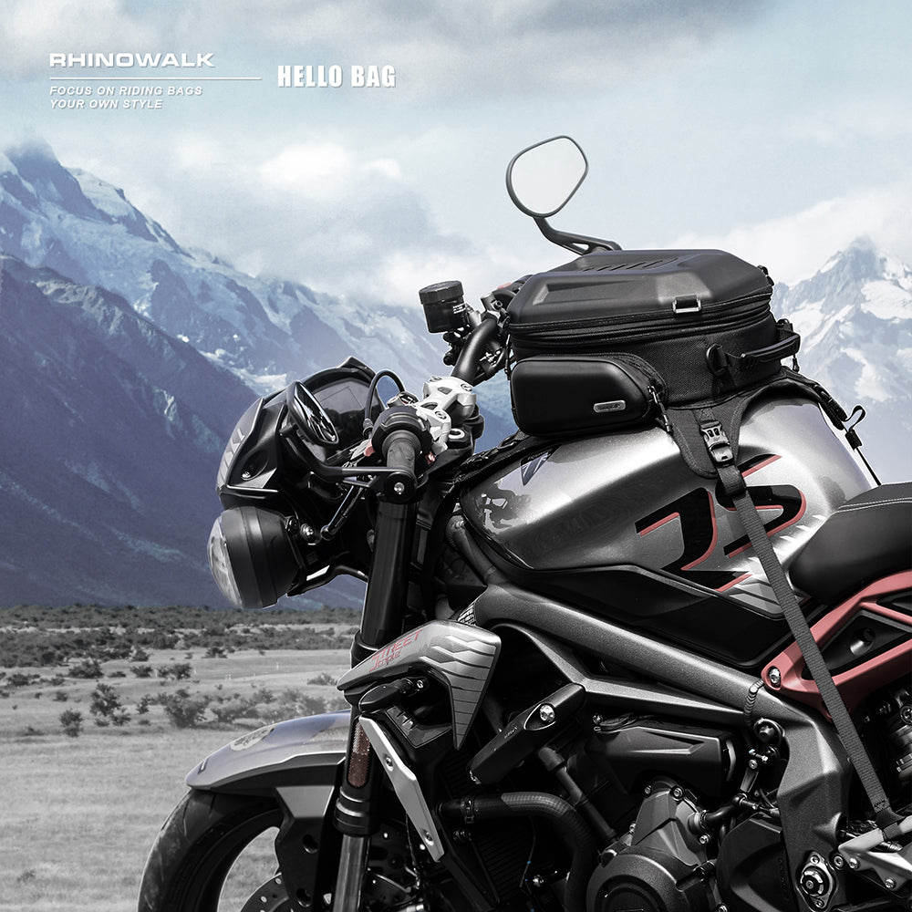 RHINOWALK MTR3001 EVA Hard Shell Expandable Motorcycle Tank Bag with Rubber Handle RHINOWALK MTR3001 EVA Hard Shell Expandable Motorcycle Tank Bag with Rubber Handle